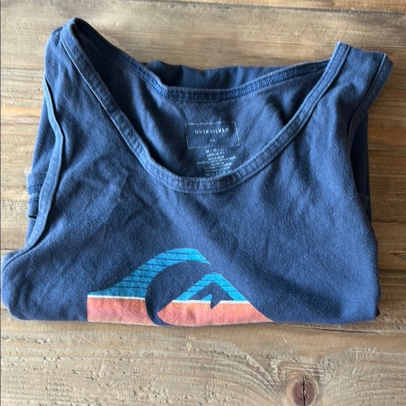 Quiksilver Blue Tank Top with Vibrant Logo - Picture 3 of 3